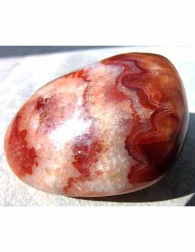 Agate de feu polis cristallisee