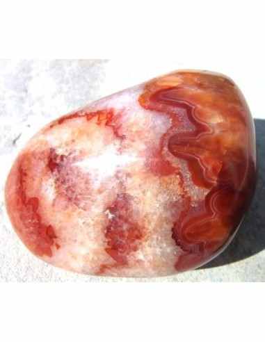 Agate de feu polis cristallisee