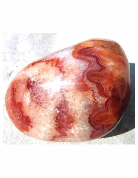 Agate de feu polis cristallisee Agate de feu polis cristallisee
