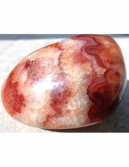 Agate de feu polis cristallisee Agate de feu polis cristallisee