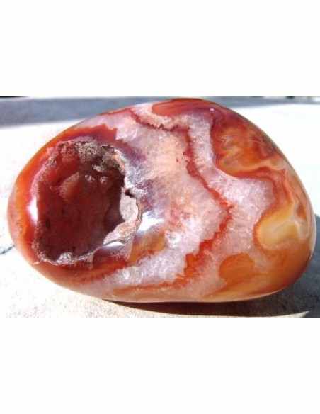 Agate de feu polis cristallisee Agate de feu polis cristallisee