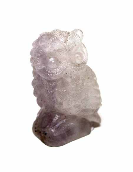 Chouette en fluorine rose