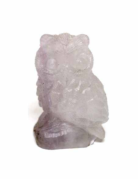 Chouette en fluorine rose