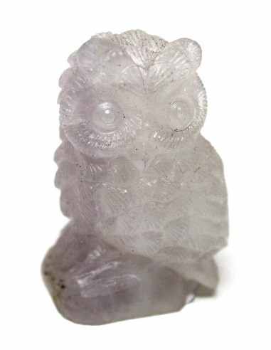 Chouette en fluorine rose