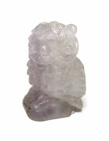 Chouette en fluorine rose