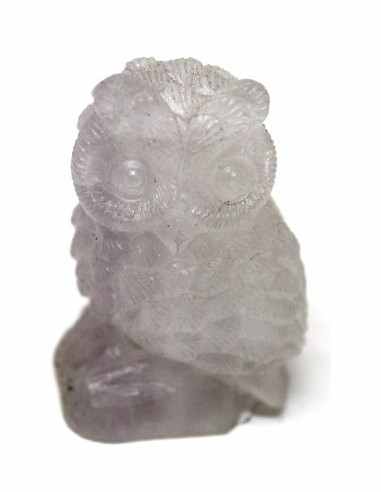 Chouette en fluorine rose