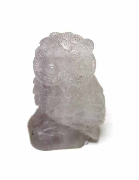 Chouette en fluorine rose