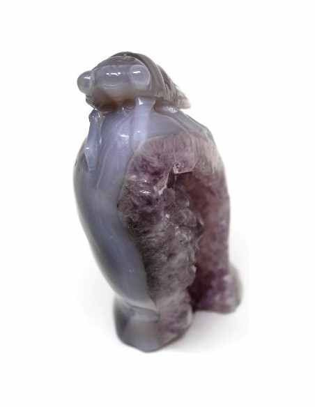 Cigale agate sur amethyste rose Cigale agate sur amethyste rose