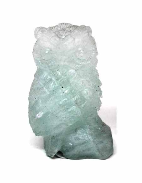 Hibou en fluorine rose Hibou en fluorine rose