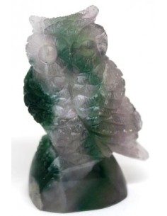 Hibou en fluorite arc-en-ciel 2