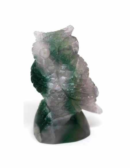 Hibou en fluorite arc-en-ciel Hibou en fluorite arc-en-ciel