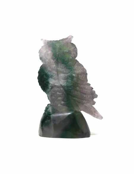 Hibou en fluorite arc-en-ciel Hibou en fluorite arc-en-ciel