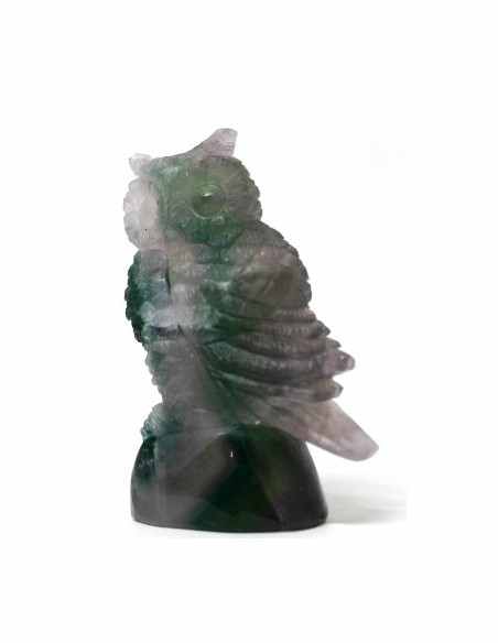 Hibou en fluorite arc-en-ciel Hibou en fluorite arc-en-ciel