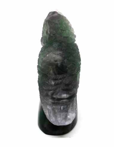 Hibou en fluorite arc-en-ciel