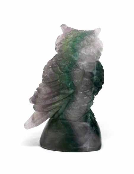 Hibou en fluorite arc-en-ciel Hibou en fluorite arc-en-ciel