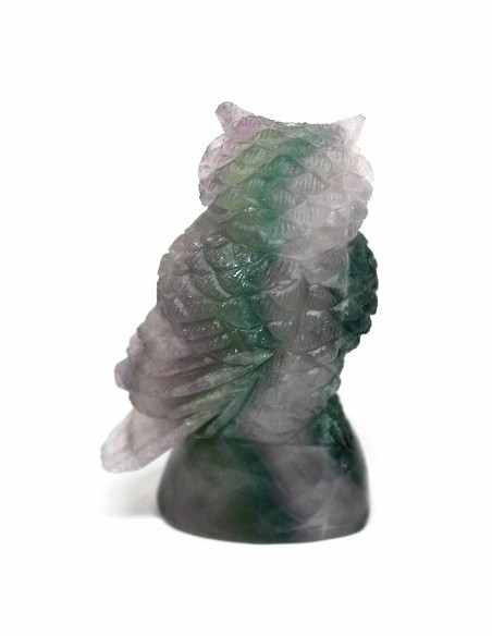 Hibou en fluorite arc-en-ciel Hibou en fluorite arc-en-ciel