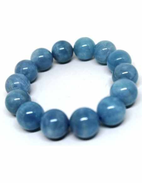 Aigue marine 15mm bracelet