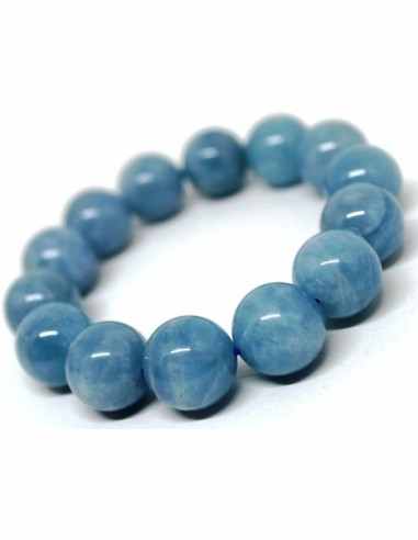 Aigue marine 15mm bracelet