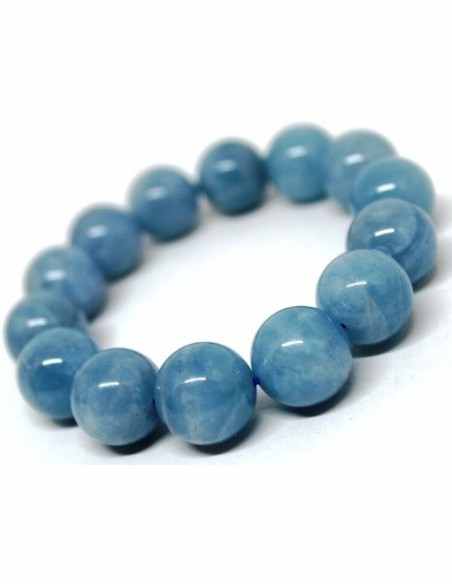 Aigue marine 15mm bracelet