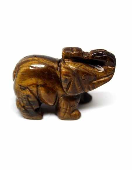 Elephant pierre oeil de tigre 34mm Elephant pierre oeil de tigre 34mm