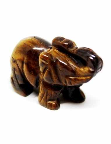 Elephant pierre oeil de tigre 34mm