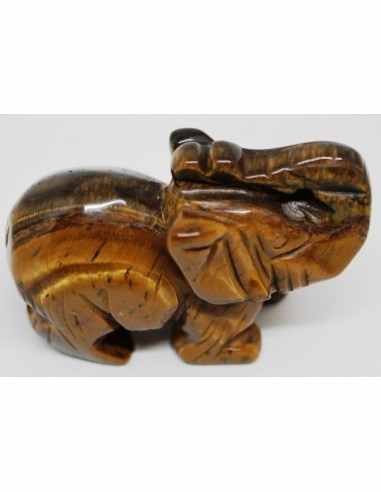 Elephant pierre oeil de tigre 50mm