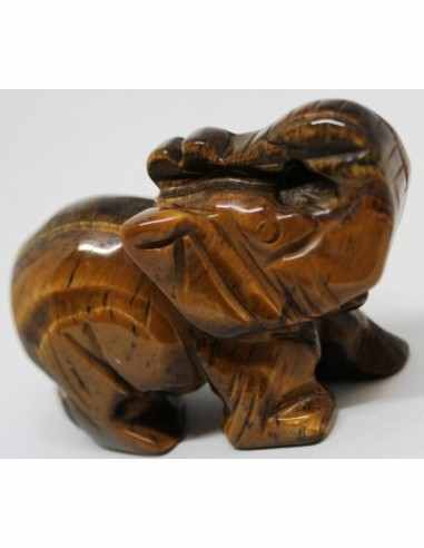 Elephant pierre oeil de tigre 50mm