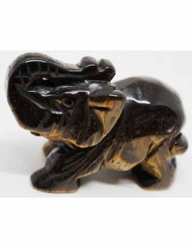 Elephant pierre oeil de tigre 50mm