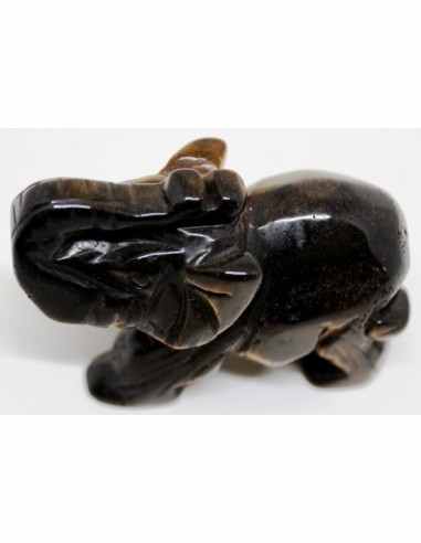 Elephant pierre oeil de tigre 50mm