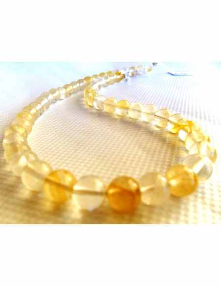 Citrine collier 8mm