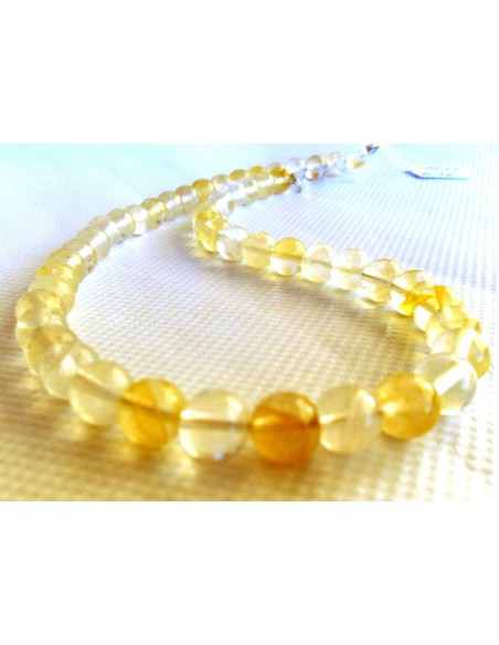 Citrine collier 8mm