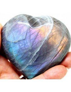 Coeur pierre labradorite 65mm