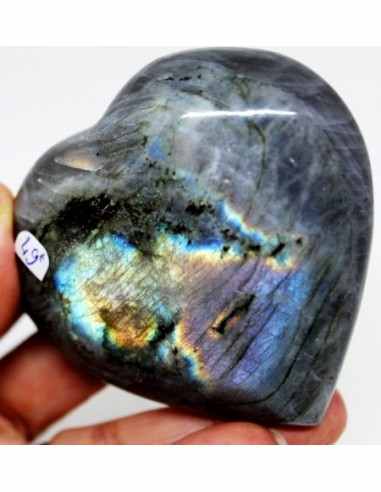 Coeur pierre labradorite 65mm
