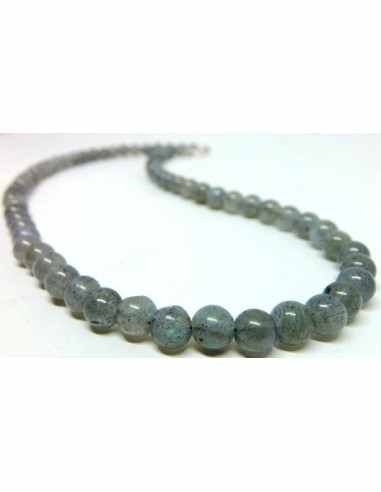Labradorite 7 a 8mm collier