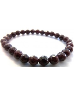 Grenat 6mm bracelet facettees