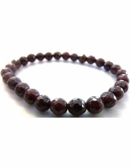 Grenat 6mm bracelet facettees