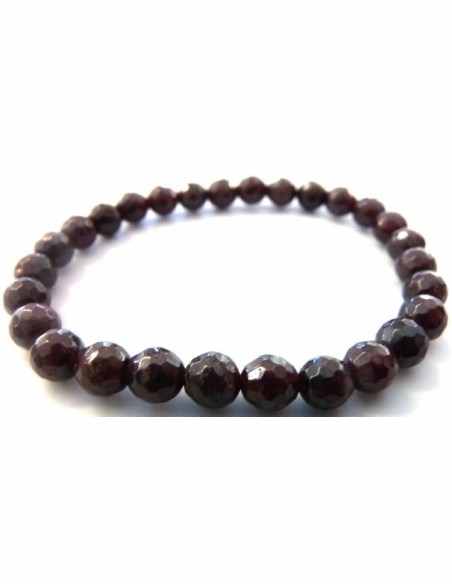 Grenat 6mm bracelet facettees