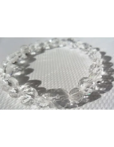 Bracelet en cristal de roche 0,6 et 0,8cm