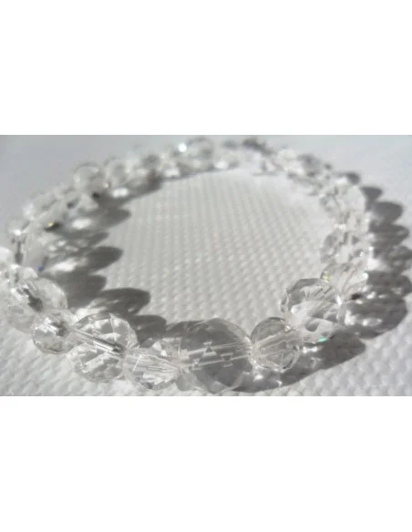 Bracelet en cristal de roche 0,6 et 0,8cm