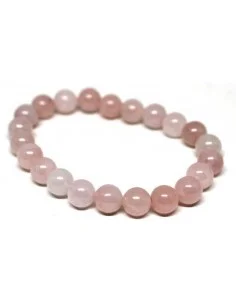 Bracelet quartz rose 6mm 2