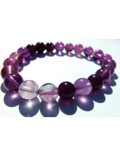 Fluorite violette 8mm bracelet 2