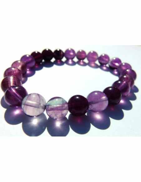 Fluorite violette 8mm bracelet