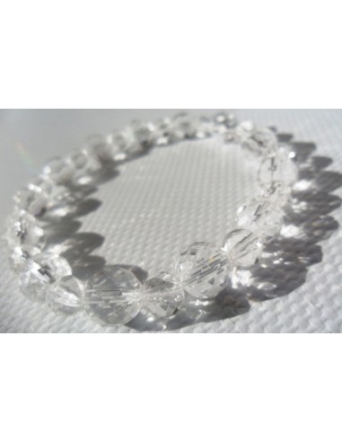 Bracelet en cristal de roche 0,6 et 0,8cm