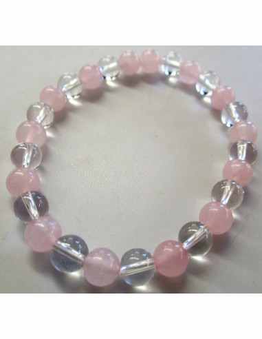Bracelet quartz rose 4mm