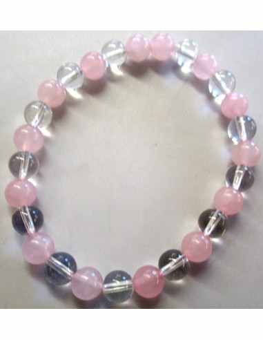 Bracelet quartz rose 4mm