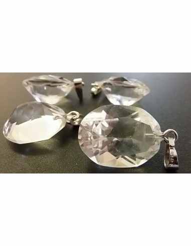 Pendentif quartz diamant