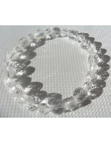 Bracelet en cristal de roche 0,6 et 0,8cm