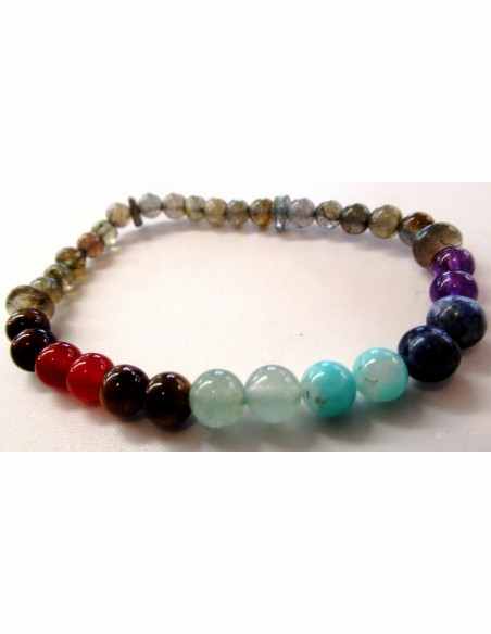 Bracelet labradorite chakras 6mm