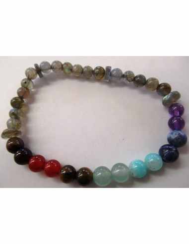 Bracelet labradorite chakras 6mm