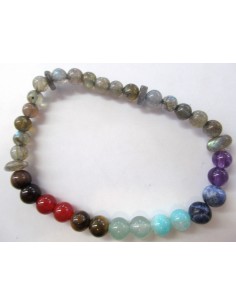 Bracelet labradorite chakras 6mm 2